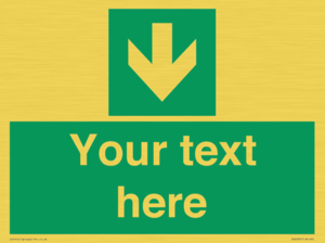 Safe condition Custom arrow down sign